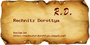 Rechnitz Dorottya névjegykártya